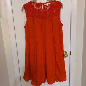 JohnPaulRichard red gauze dress